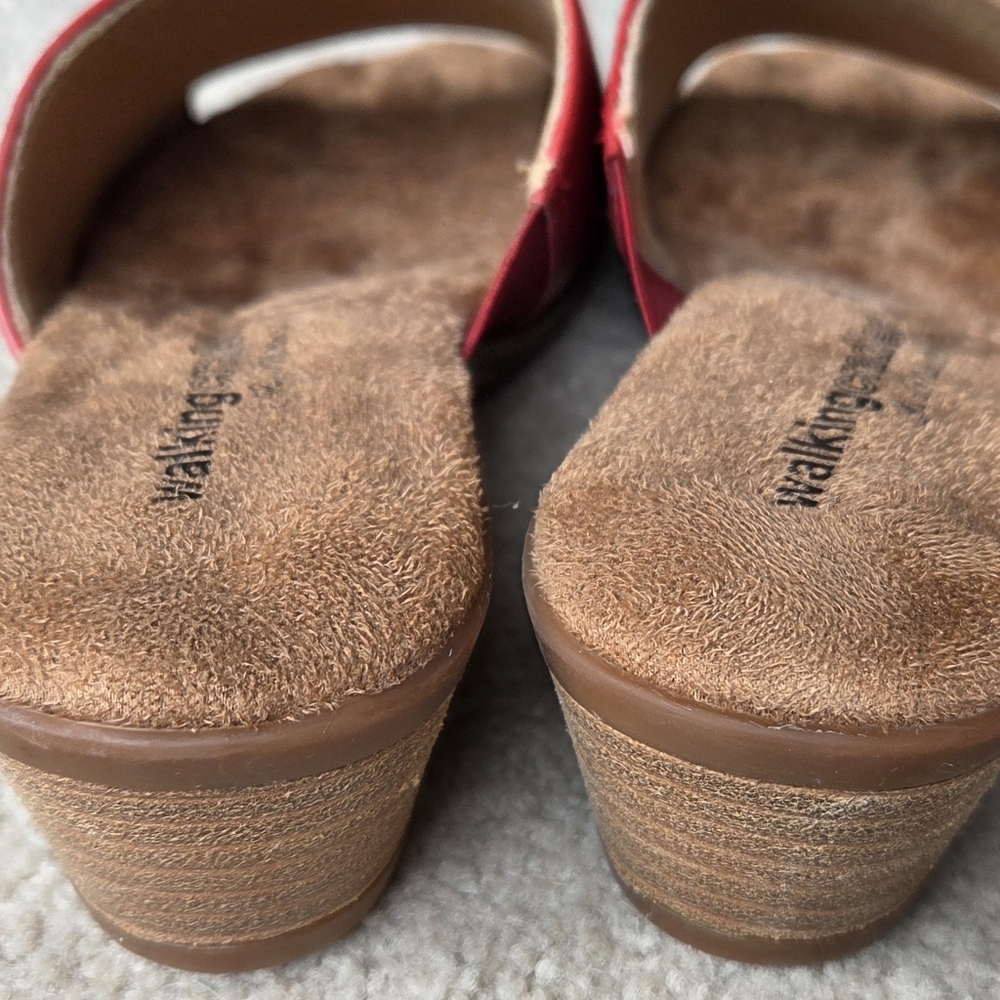Walking Cradles Kerry Sandals Red Wedge Heel Size 7.5 - Picture 6 of 8